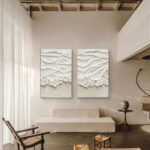 Ocean-themed oil painting wall decoration, hand-painted abstract artwork OP#005 - Image 2