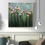 Flower and tree oil painting wall mural, hand-painted abstract artwork FP#005 - Image 10