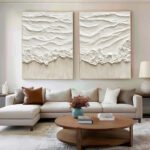 Ocean-themed oil painting wall decoration, hand-painted abstract artwork OP#005