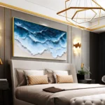 Ocean-themed oil painting wall decoration, hand-painted abstract artwork OP#003 - Image 10