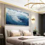 Ocean-themed oil painting wall decoration, hand-painted abstract artwork OP#001 - Image 2