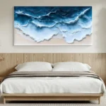 Ocean-themed oil painting wall decoration, hand-painted abstract artwork OP#003 - Image 4