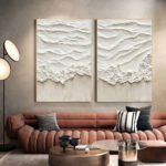 Ocean-themed oil painting wall decoration, hand-painted abstract artwork OP#005 - Image 6