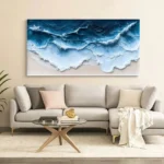 Ocean-themed oil painting wall decoration, hand-painted abstract artwork OP#003 - Image 5