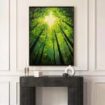 Flower and tree oil painting wall mural, hand-painted abstract artwork FP#004 - Image 8