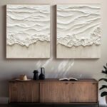Ocean-themed oil painting wall decoration, hand-painted abstract artwork OP#005 - Image 9