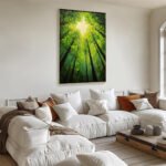 Flower and tree oil painting wall mural, hand-painted abstract artwork FP#004 - Image 9