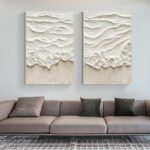 Ocean-themed oil painting wall decoration, hand-painted abstract artwork OP#005 - Image 10