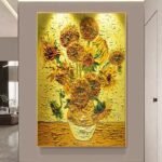 Flower and tree oil painting wall mural, hand-painted abstract artwork FP#003 - Image 2