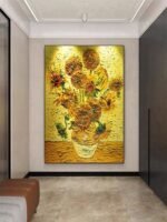 Flower and tree oil painting wall mural, hand-painted abstract artwork FP#003 - Image 6