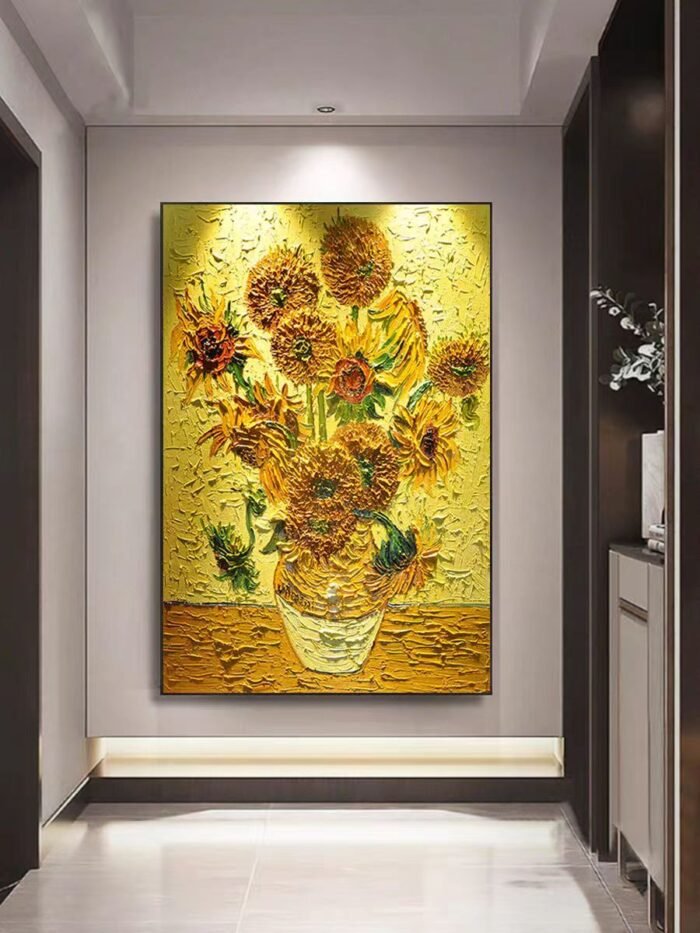 Flower and tree oil painting wall mural, hand-painted abstract artwork FP#003 - Image 7
