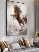 Horse painting wall art#001 - Image 6