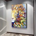 Animal Art lion portrait painting#001 - Image 3
