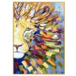 Animal Art lion portrait painting#001 - Image 5