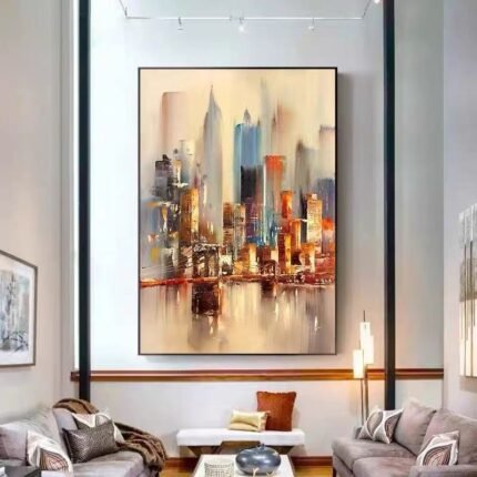 New york skyline painting#002